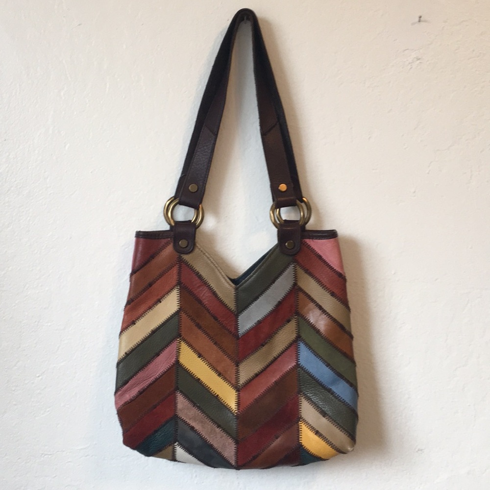 Vintage leather Lucky  brand purse. 70’s vibe - Picture 2 of 6
